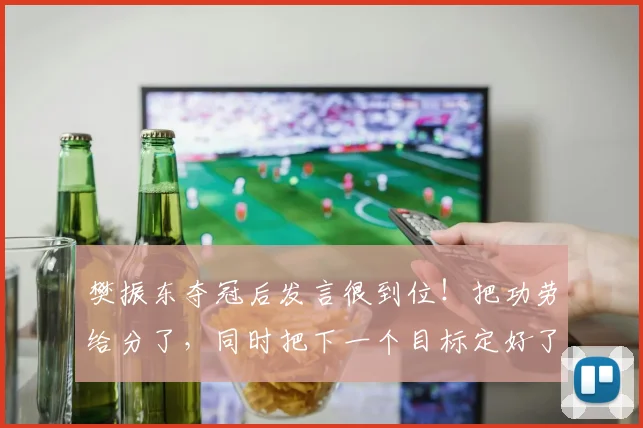 樊振东夺冠后发言很到位！把功劳给分了，同时把下一个目标定好了_萨尔布吕肯_决赛_联赛